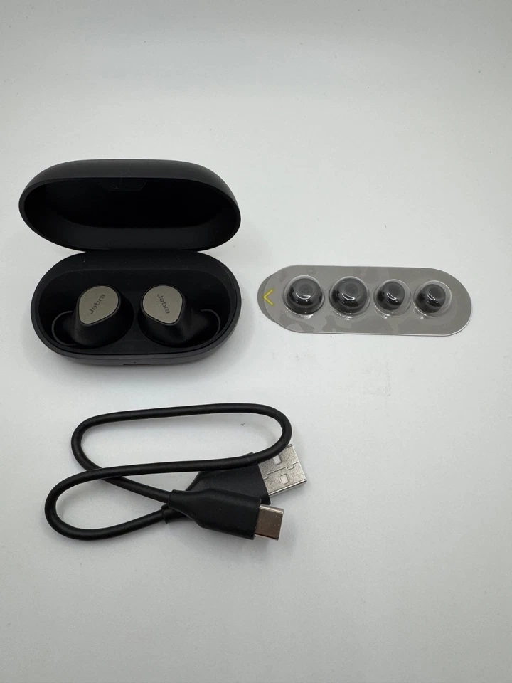 JABRA Elite7 Pro True Wireless cancelación de ruido en estuche NEGRO PARA PEPAIR COMO ESTÁ Foto 2 de 3