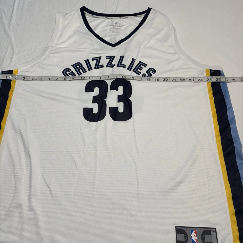 Camiseta deportiva de baloncesto XXL de los fanáticos de la NBA Marc Gasol #33 de los Memphis Grizzlies para hombre Foto 4 de 4