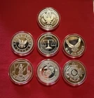Lot of 7 Military 1oz .999 Fine Silver Rounds Proofs. Assortment