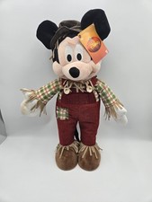 Gemmy Disney Mickey Mouse Scarecrow harvest plush greeter"23"