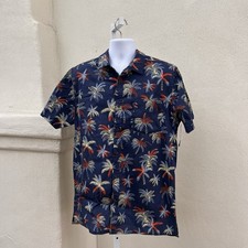 NEW RIP CURL Mens Tropical Shirt Size XL Short Sleeve Button Up Palm Trees NWT