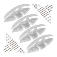 Boat Folding Cleat 4 Pack 5.12 inch Flip Up Dock Mooring Cleat Marine Deck