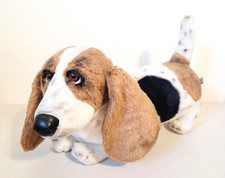 Vintage Russ Yomiko BASSETT HOUND Puppy Dog Realistic Stuffed Animal Plush 17"