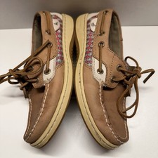 Sperry Top Sider Boat Shoes Womens 5.5 M Bluefish 2 Eye Linen Side