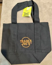 Trader Joe's Mini Canvas, 🎃Trick-Or-Treat Tote Bag Halloween Black VERY HOT!!