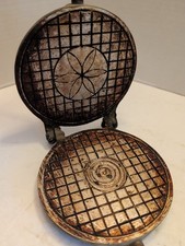 Vintage Berarducci Brothers Pizzelle Handheld Pizzelle Cookie Iron Cast Aluminum