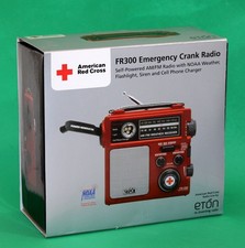Eton FR-300 Crank AM/FM/TV/WEATHER Emergency Radio/Lights Red NIB