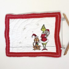 Pottery Barn Teen Grinch Quilted Pillow Sham Standard Dr. Seuss Bedding Holiday