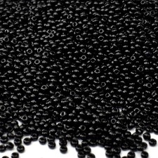 Black Czech seed beads Preciosa 10/0 2.2 mm 50 grams  4800 pieces 