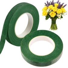 Lyntrioris 2 Rolls Premium Floral Tape for Flower 12mm x 18m, Green