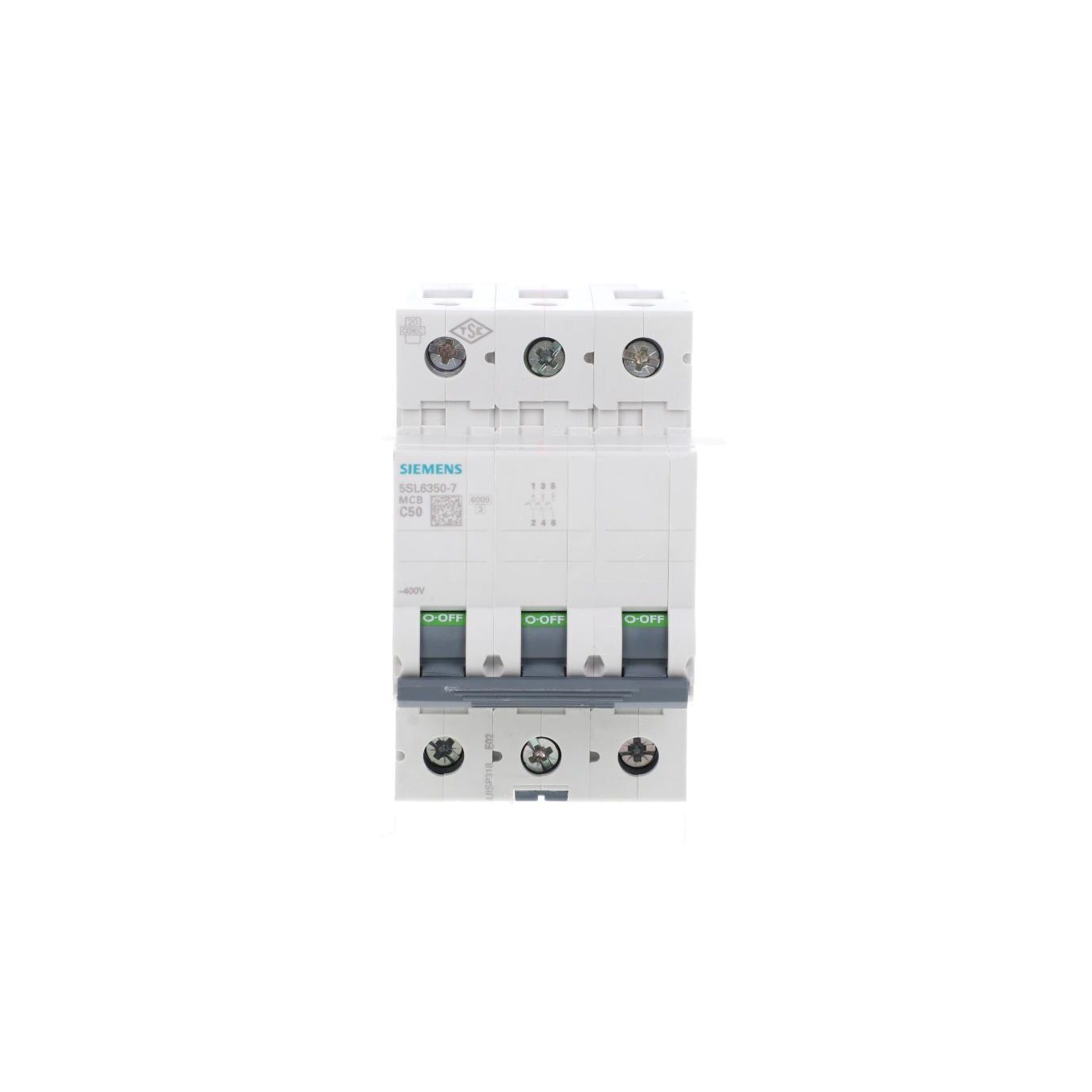 Interruttore di protezione sovracorrente 5SL C 50A 3P 5SL6350-7 - Immagine 2