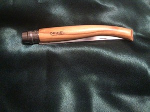 Opinel  Folding Fillet Knife – Slim Blade Folding Knife 12, Nice Wood.