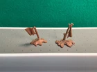 Marx Battleground Mine Marker Flags Terrain Hard Plastic Vtg 1960s Set of 2