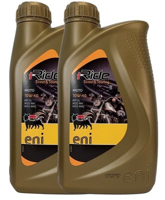 ENI i-Ride moto 10W-40 2  Liter API SL JASO MA, MA2