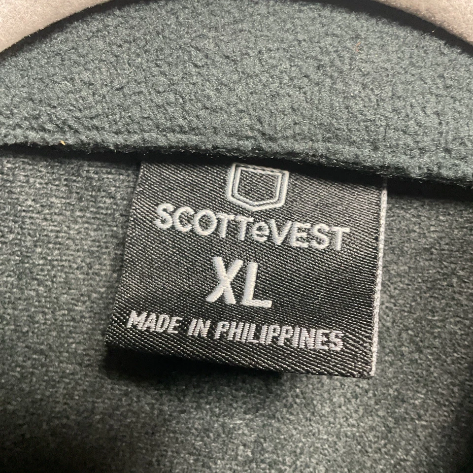 NEW SCOTTeVEST Fireside Fleece Vest Dark Gray Pockets Full Zipper Men’s XL - Image 4 of 4