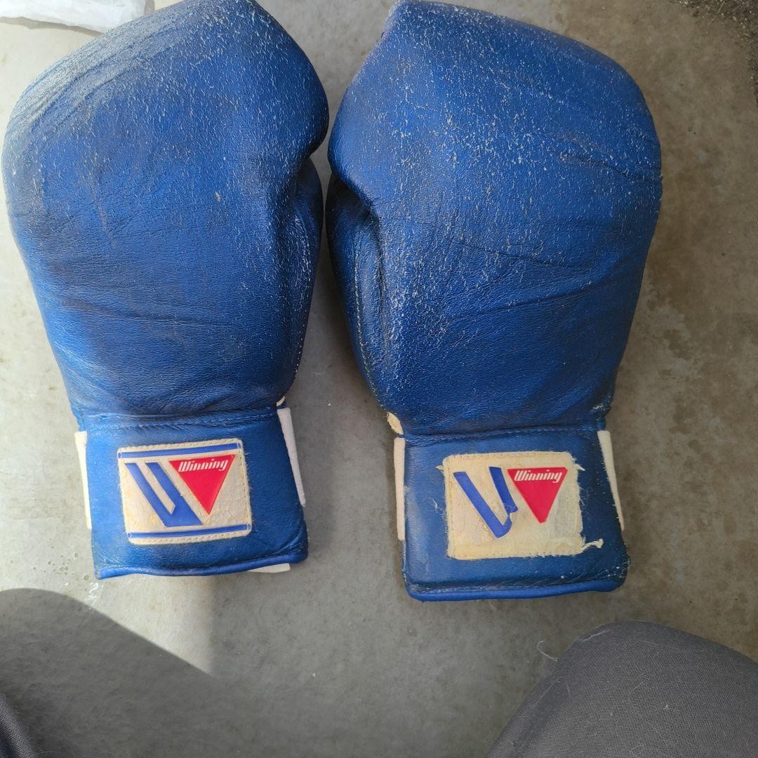 希少 廃盤 Winning ボクシンググローブ MGS-200 Winning Boxing Gloves 8oz MGS200 Blue Rubber band Discontinued