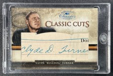 CLYDE BULLDOG TURNER 2008 DONRUSS CLASSICS CLASSIC CUTS AUTO 07/50 BEARS