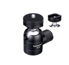 Mini Camera Tripod Ball Head Cold Shoe Mount 360 Aluminum Alloy 1/4" Screw