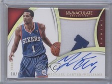 2014 Panini Immaculate Premium Gold 10/10 Michael Carter-Williams Patch Auto 9ih