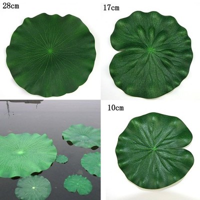 10*Artificial Fake Lotus Leaves Leaf Water Lily Floating Pool Plant Garden Decor