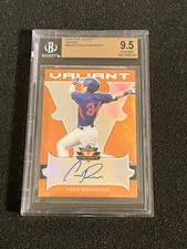 Cole Roederer 2018 Leaf Valiant Orange Rookie #d /35 BGS 9.5 W/10 Auto Cubs
