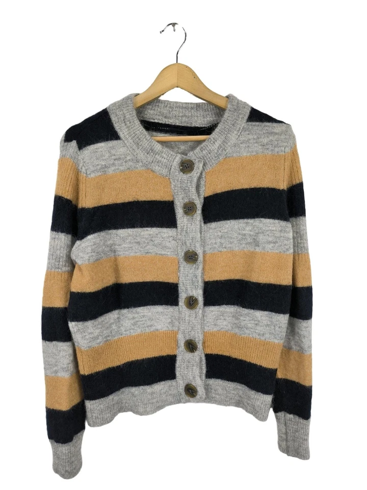 SELECTED Cárdigan Mujeres Chaqueta Talla EU 36 negro-color plata-amarillo pálido - Imagen 1 de 4