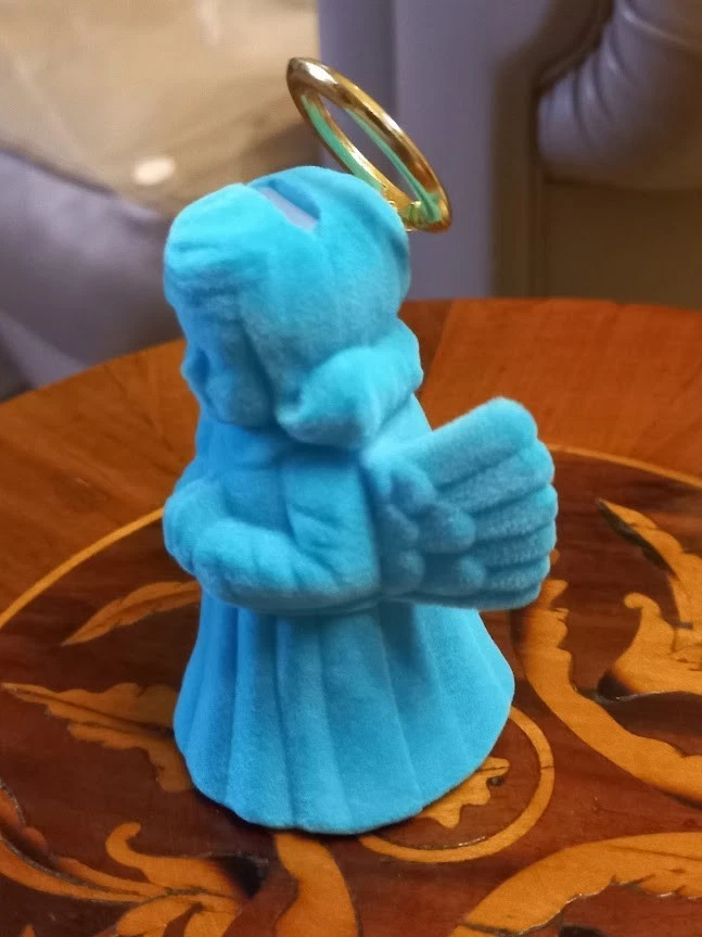 Virca Angelo Azzurro Catenina Charm Angelo Cuore Rosso - Immagine 4 di 4