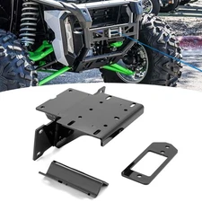 Steel UTV Winch Mounting Plate Fit Kawasaki Ridge/XR 2024-2025
