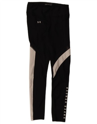 Under Armour Heat Gear Damen-Leggings UK 14 Medium schwarz Colourblock BD17