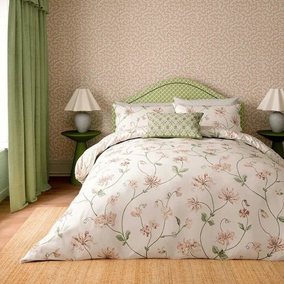Sanderson Options Honeysuckle & Sweetpea Cover Set Super King Rose