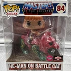 Funko Pop! Rides He-Man on Battle Cat Box #84 Flocked Target Con 2022 New