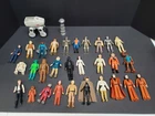 LOT OF 30 1970's-80's STAR WARS Figures + Mini Rig Luke Obi-Wan Vader Kenner