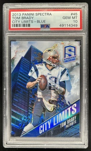 2013 Panini Spectra Tom Brady City Limits Blue #/49 Patriots PSA 10 GEM MINT