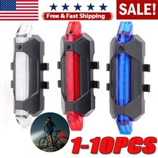 5 LED USB Rechargeable Bike Tail Light Bicycle Safety Cycling Warning Rear Lamp