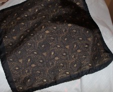 Estate men's vintage silk 13" modernist "BUBBLES" midcentury pocket square nice