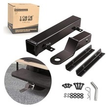 Golf Cart Trailer Hitch Deluxe Kit, Backseat Footrest with 2in Receiver High