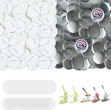 200 Sets Button Maker Supplies, 2.28 Inch / 58Mm Button Parts Buttons Supplies,