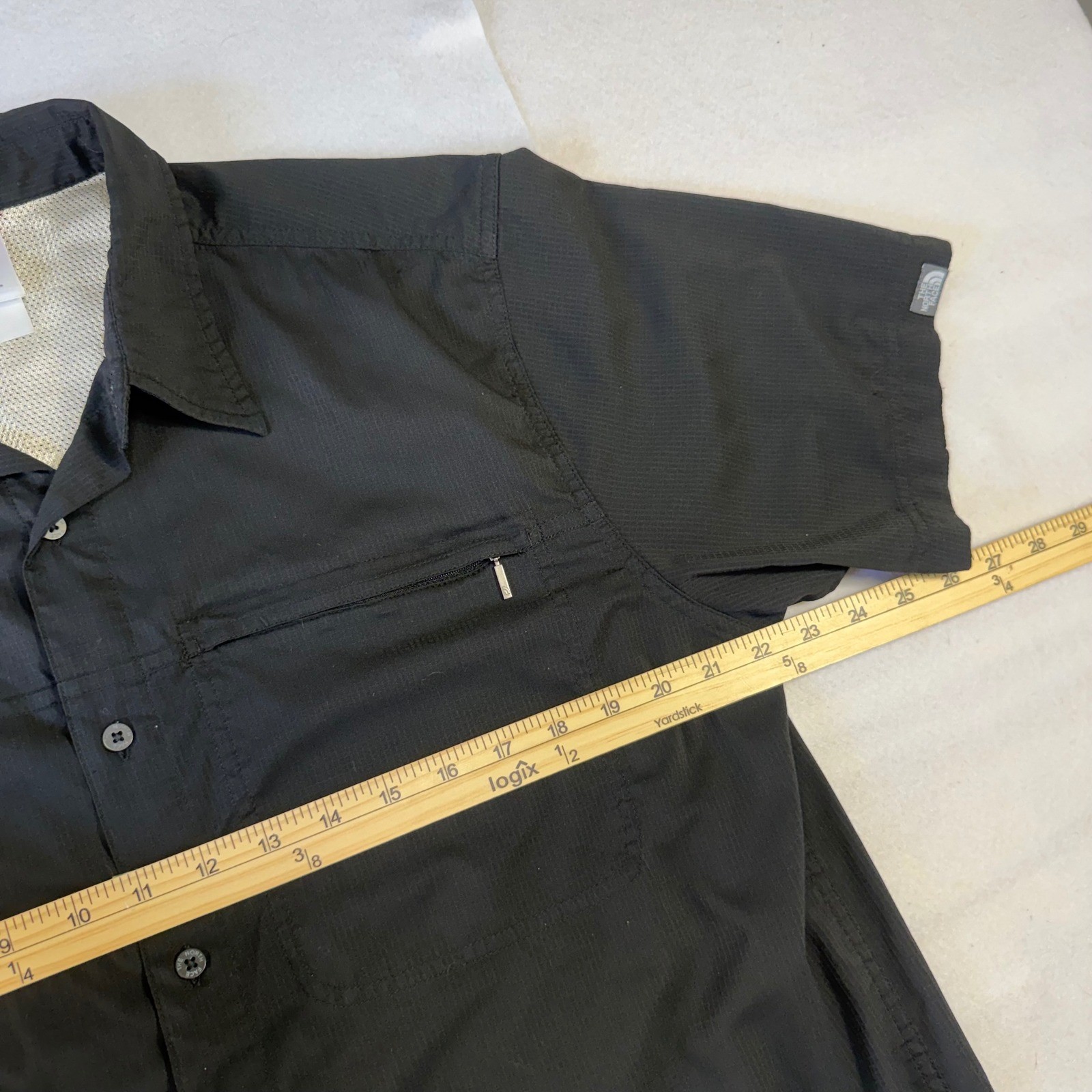 The North Face Mens XL Black Ripstop Short Sleeve Hiking Button Up Shirt TNF thumbnail 4