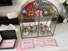 Franklin Mint "Butterflies of the World" 15 Butterflies with Glass Display Case