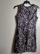 Tory Burch Geometric Wool Silk Sleeveless Sheath Dress Career Office Work Sz 0