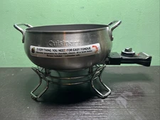 Cuisinart Countertop Electric Fondue Set Nonstick Melting Pot Stainless Steel