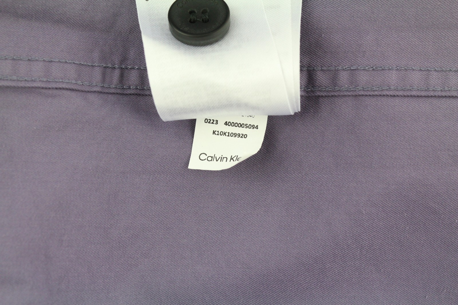 CALVIN KLEIN Men Shirt M Beige Button-Up Polo Patch Pockets Overshirt RRP119 * image 10