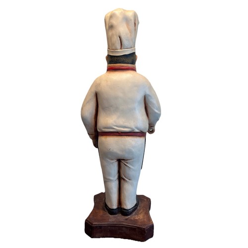 31 Zoll hoch - Bistro Koch Statue Küche Restaurant Boden Theke Dekor mit Pfanne - Bild 8 von 11