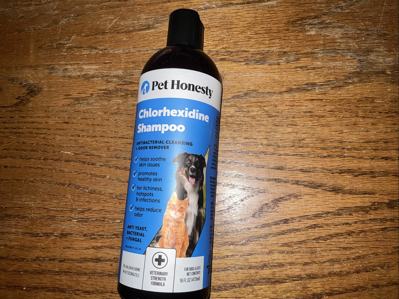 Pet Honesty Chlorhexidine Shampoo, For Dogs & Cats, 16 fl oz