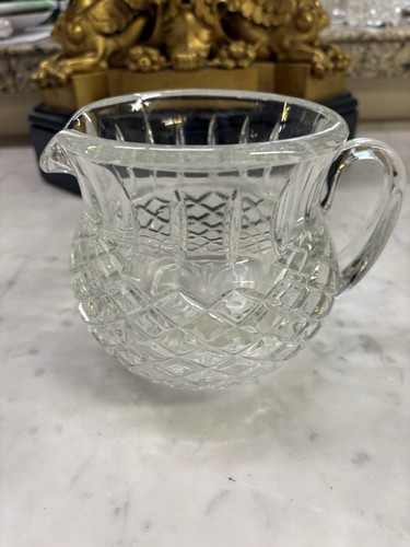 Jarra de cristal vintage de corte de plomo grueso - Imagen 1 de 8