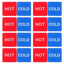 20 PCS Hot and Cold Distinction Sign Bathroom Signs for Home Sink Stickers