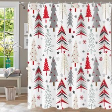 Shower Curtain Christmas 72"W x 72"L Pack of 1 , Style