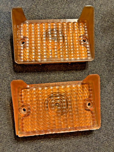 1971 1972 Nova Chevy II Parking Light Turn Signal Lamp Lens Pair Amber