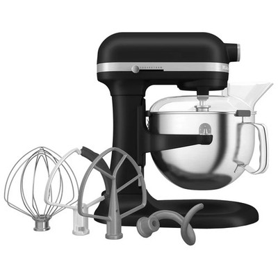 KitchenAid 6 Quart Bowl-Lift Stand Mixer w/ Attachments & Pouring Shield Black