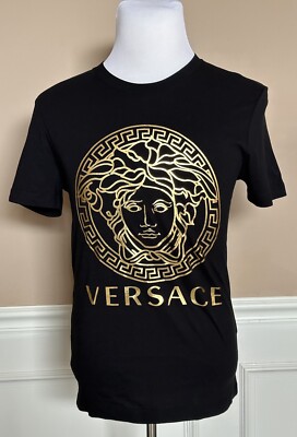 Tシャツ・カットソー VERSACE Black Cotton T-Shirt s-l400.jpg